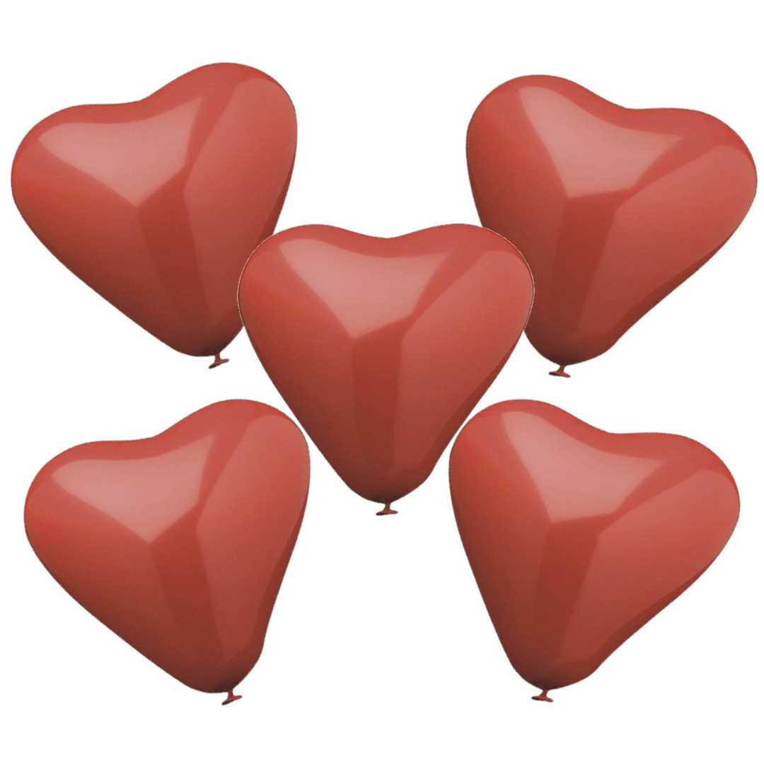 10x stuks Rode hartjes ballonnen 26 cm