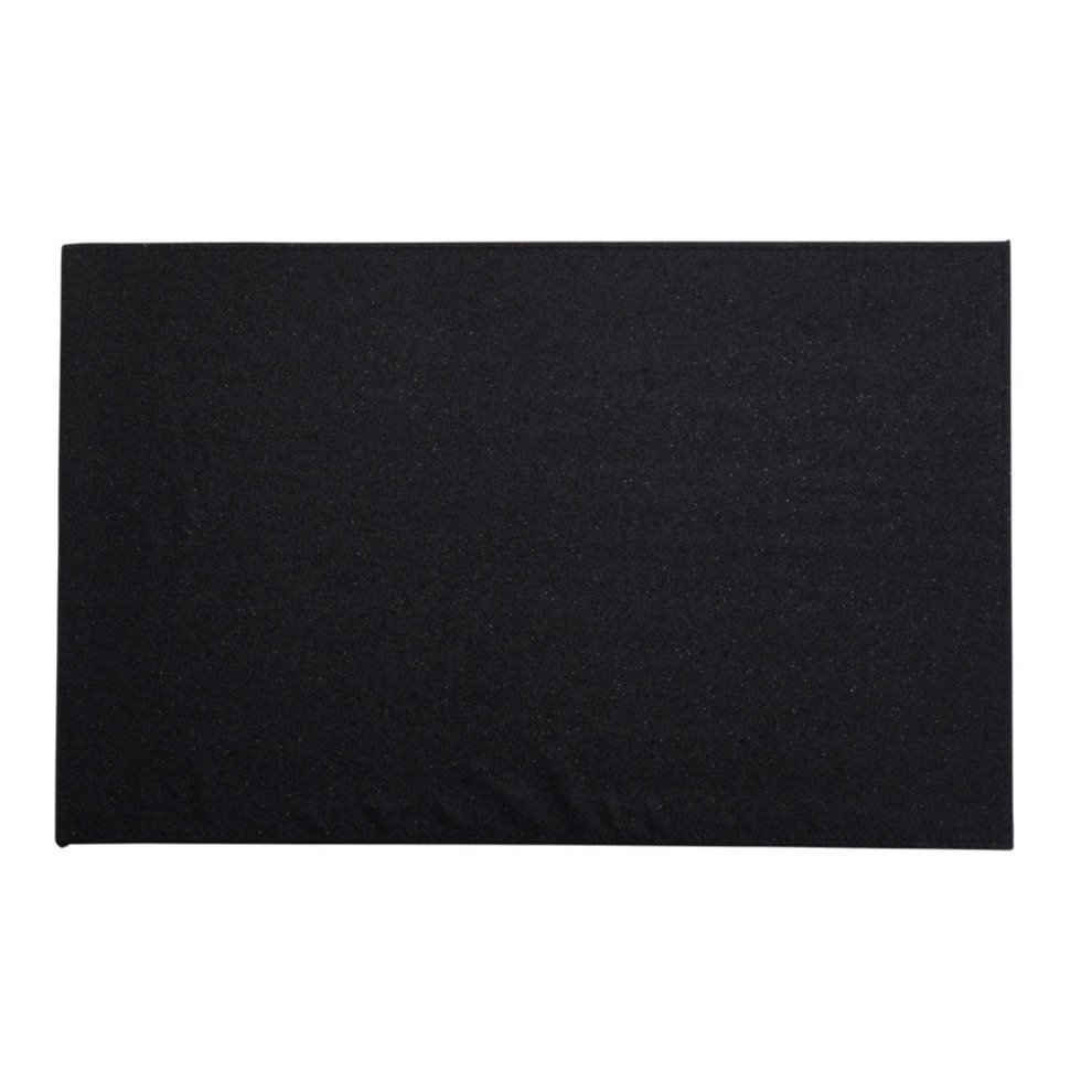 4x Rechthoekige glitter placemats/onderleggers zwart 44 x 29 cm