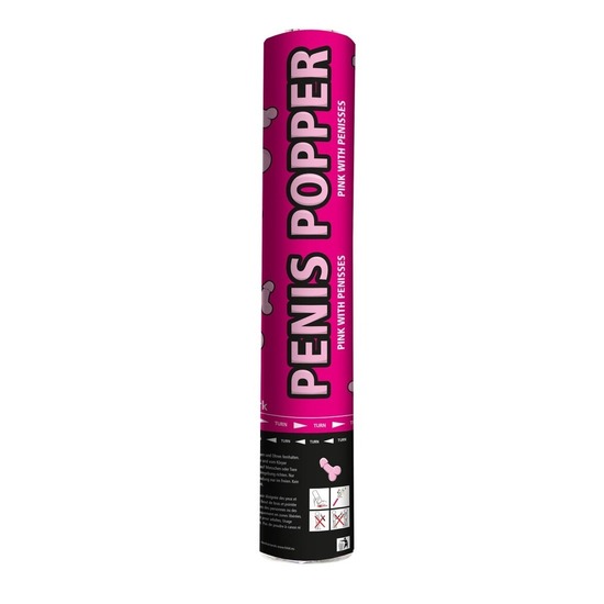 8x Confetti kanon roze penissen 28 cm