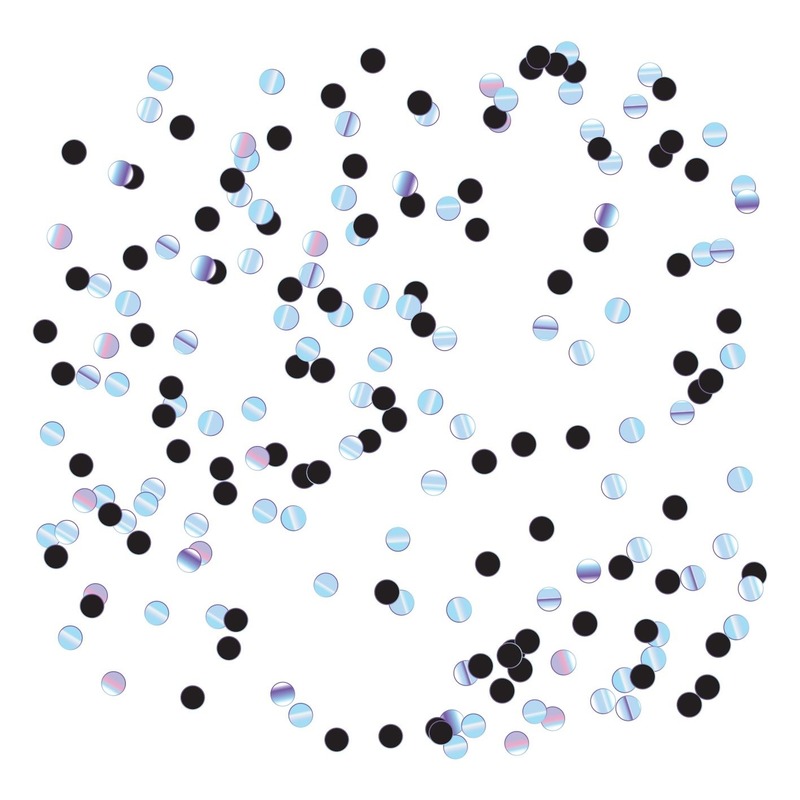Merkloos Confetti mix holografisch/zwart zakje 15 gram online kopen