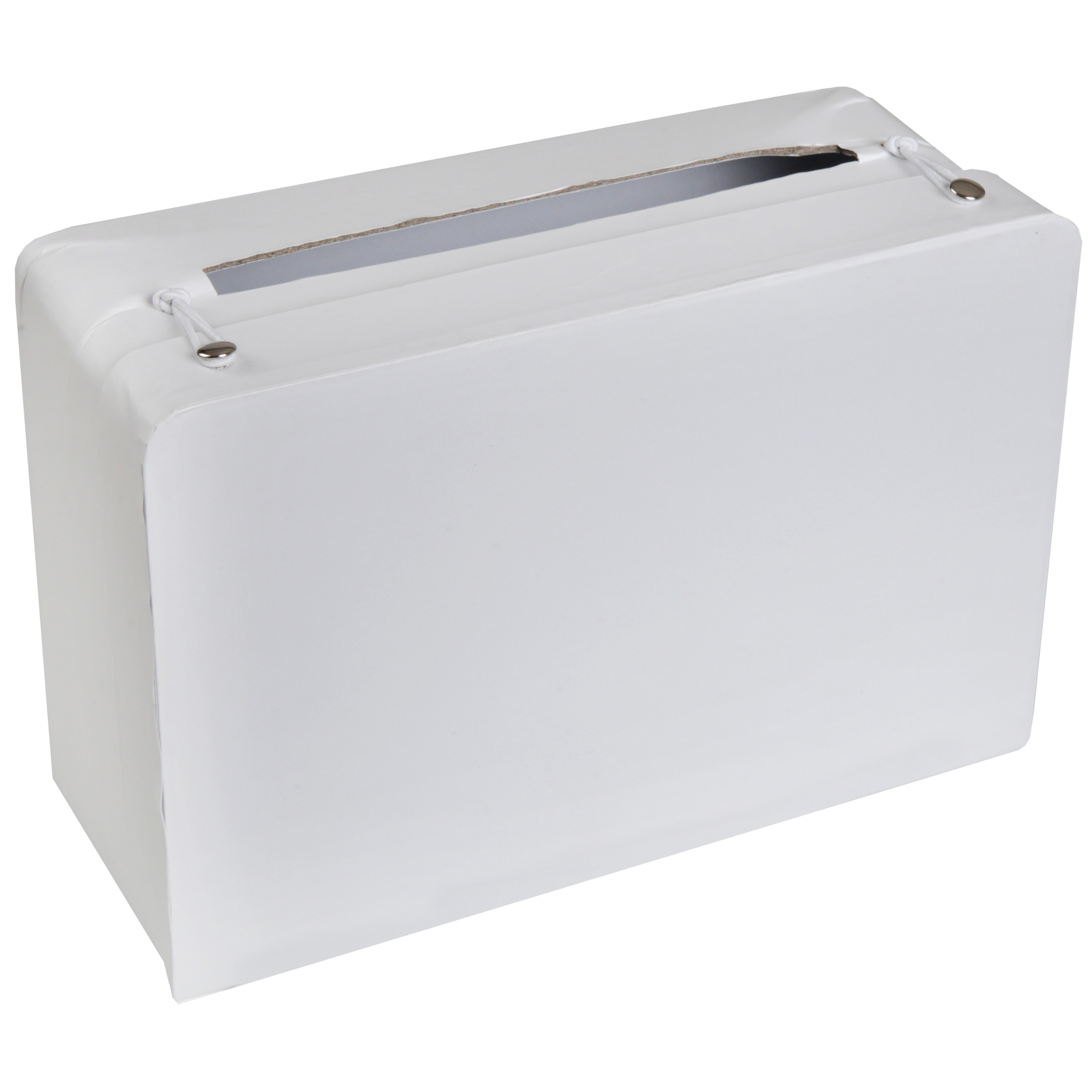 Enveloppendoos koffer vorm Bruiloft wit karton 24 x 16 cm