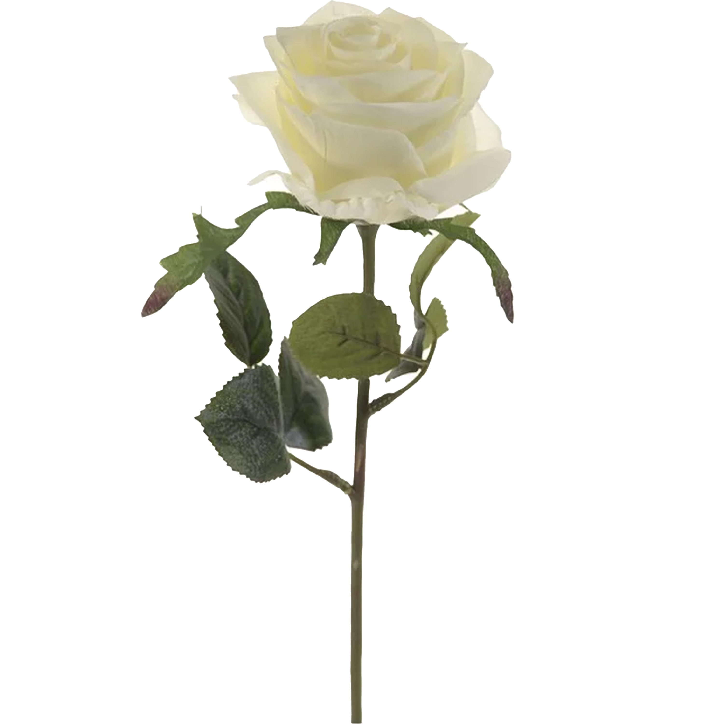 Kunstbloem roos Simone wit 45 cm decoratie bloemen