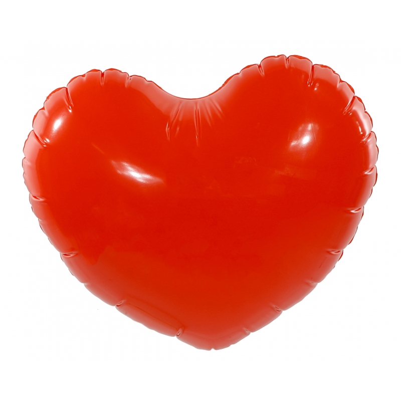 Opblaasbaar hart rood pvc B45 x H35 cm Valentijnsdag versiering