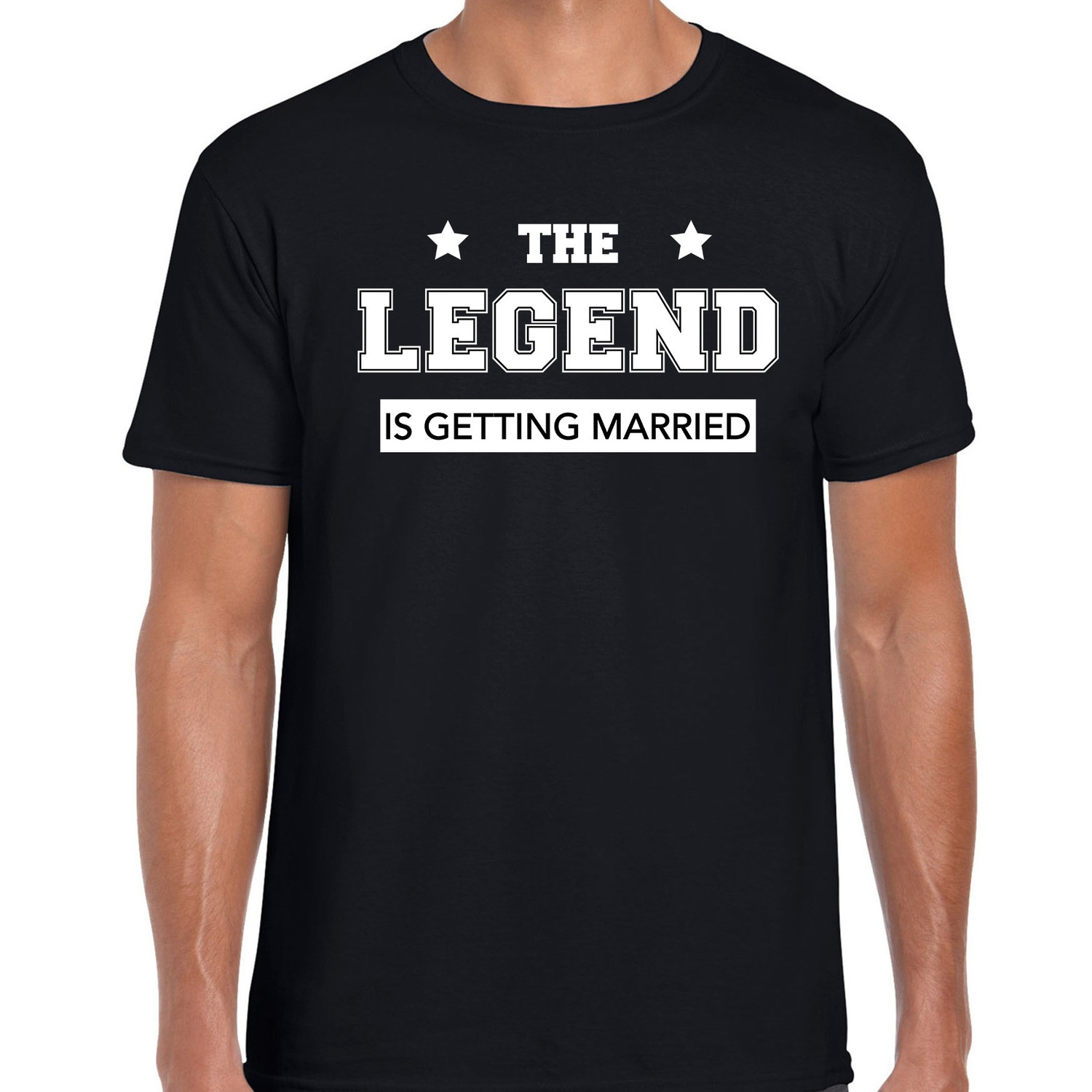 The legend is getting married cadeau t-shirt zwart voor heren