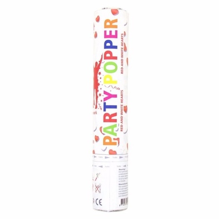 10 party poppers hartjes 28 cm