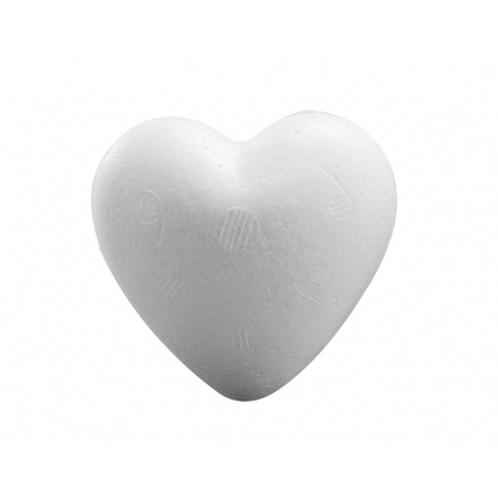 10x Styrofoam hearts 5 cm