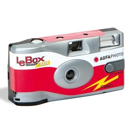 12x Wegwerp AgfaPhoto LeBox 400  camera met flitser