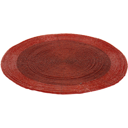 1x pcs placemats red round D35 cm