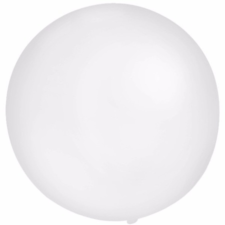6x ronde ballonnen wit 60 cm voor helium of lucht