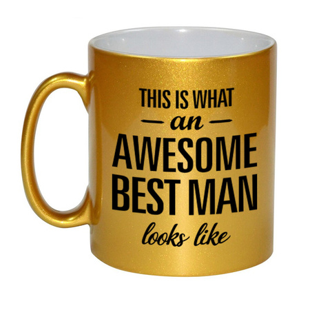 Awesome best man golden mug 330 ml