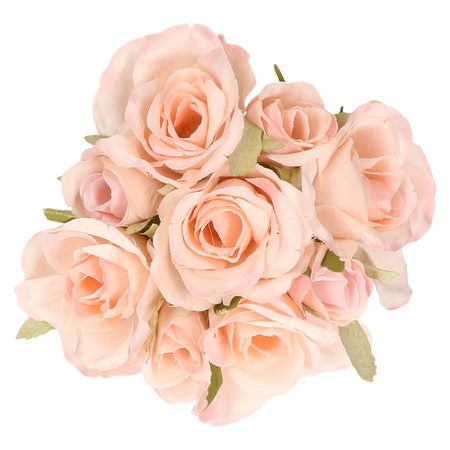 Roze rozen boeket 20 cm