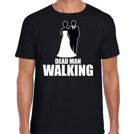 Bachelor party Dead man walking t-shirt black men