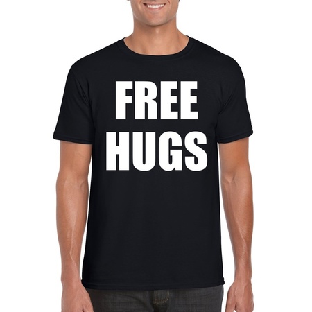 Free hugs t-shirt black men