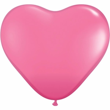 100 Roze harten ballonnen 15 cm