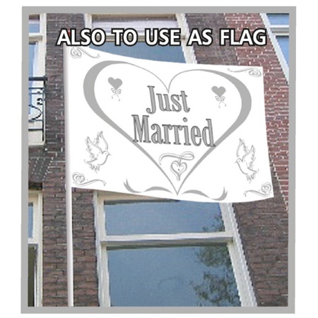 Trouwerij vlag pas getrouwd