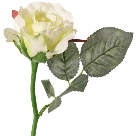 Artificial flowers rose Alice white 30 cm