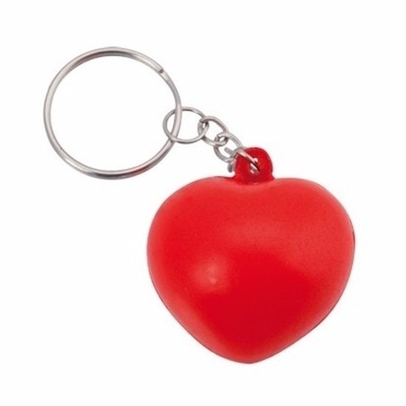 Stress ball keychain heart 3.6 cm