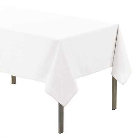 Tablecloth white 140 x 250 textile/fabric