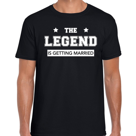 The legend is getting married t-shirt black for men