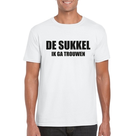 Vrijgezellenfeest heren t-shirt pakket De Sukkel - maat L